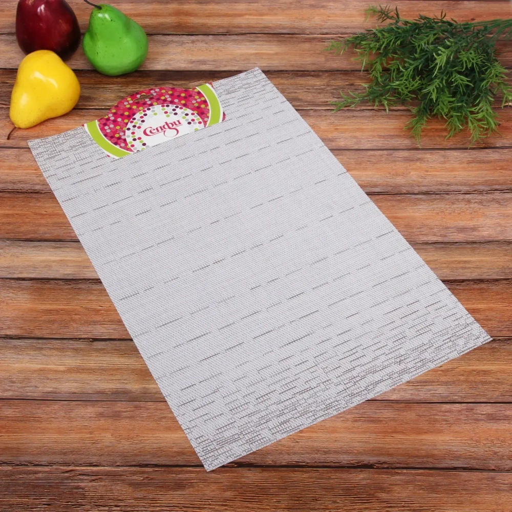 Салфетка на стол 30*45см плетеная, Строчка кофейная