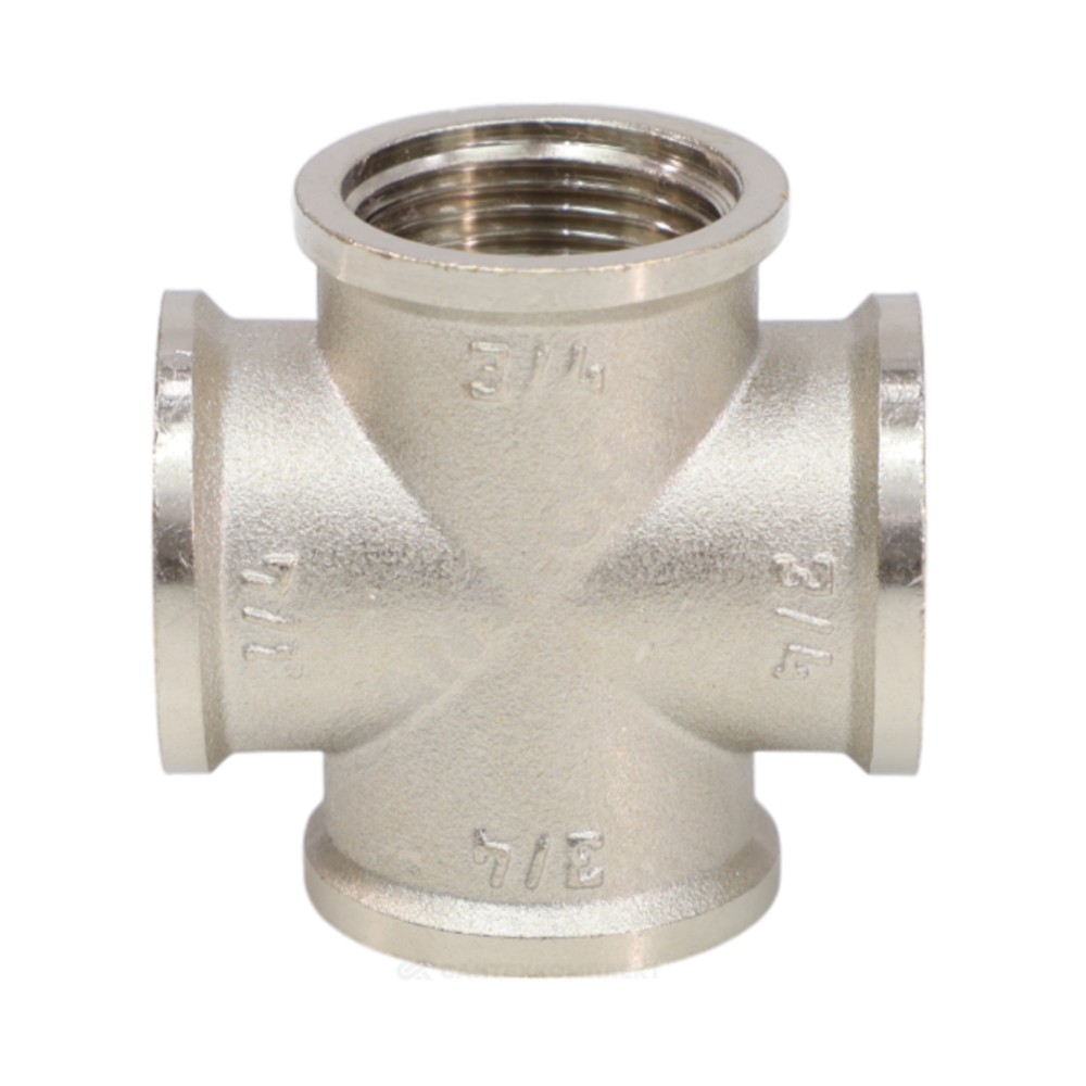 Крест латунь никель Ду 20 (3/4") ВР VALFEX VF.760.N.034
