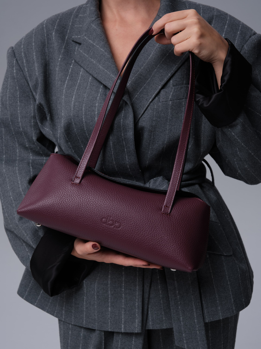 Кожаная сумка Raduy DBR 31127 бордовое вино