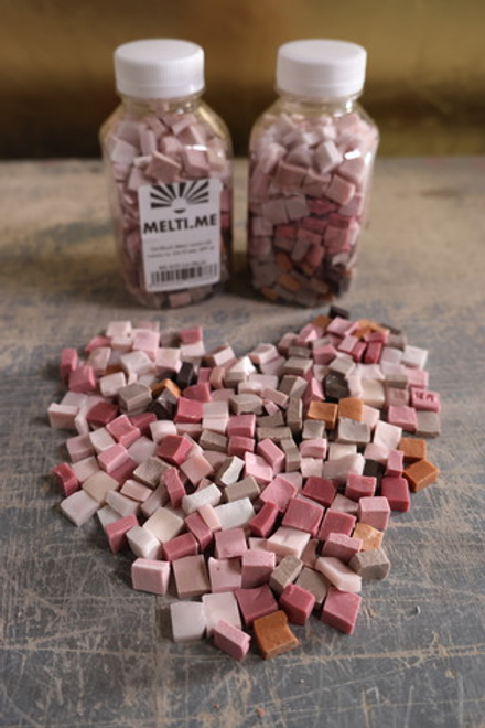 G4-Blush Микс колотой смальты 10х10 мм, 400 гр