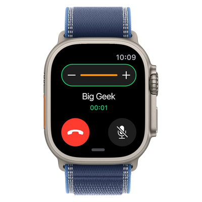 Часы Apple Watch Ultra 3, 49 мм, титан светлого цвета, ремешок Trail цвета «синий/ярко-синий» (2025)