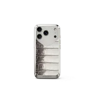 Чехол для iPhone 17 на магните - Натуральная кожа Гималайского крокодила