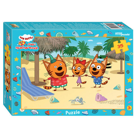 Пазлы 35 элементов 330*230мм. "Три кота (new 1)" АО "СТС"
