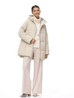 Пуховик с капюшоном зимний, белая, SilverFox