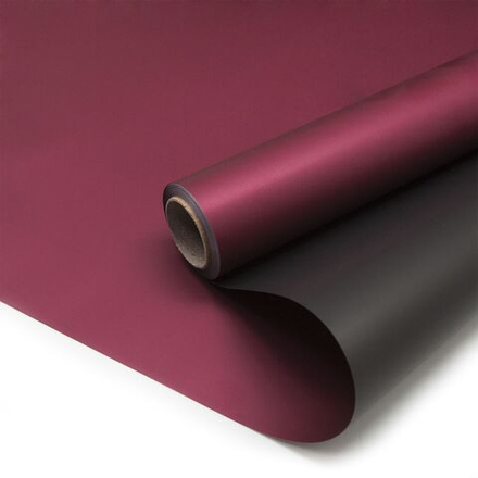 Упаковочная матовая пленка (0,6*10 м) Черный/Бургундия, Перламутр, 1 шт.