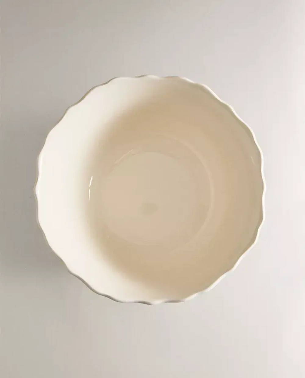 ZARA HOME САЛАТНИЦА ИЗ КЕРАМИКИ, ЭКРЮ