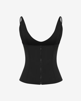 Топ из костюмной ткани с открытой спиной