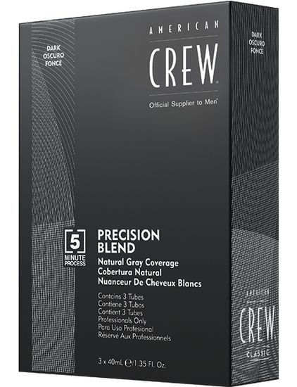 Камуфляж для седых волос American Crew, Precision Blend, Темный натуральный 2/3, 3*40мл