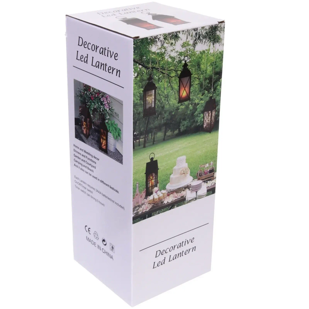 Сувенир с подсветкой «Теплое пламя» 13*13*33 см (работает от 3*ААА), Черный