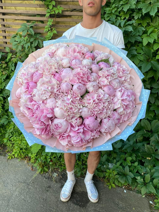 Микс Гортензий и Пионов 46