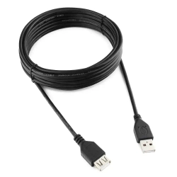 Cablexpert Удлинитель кабеля USB 2.0 Type-A/USB 2.0 Type-B, 4.6 м, черный