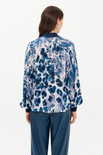 23415 Блузка женская (синий принт)