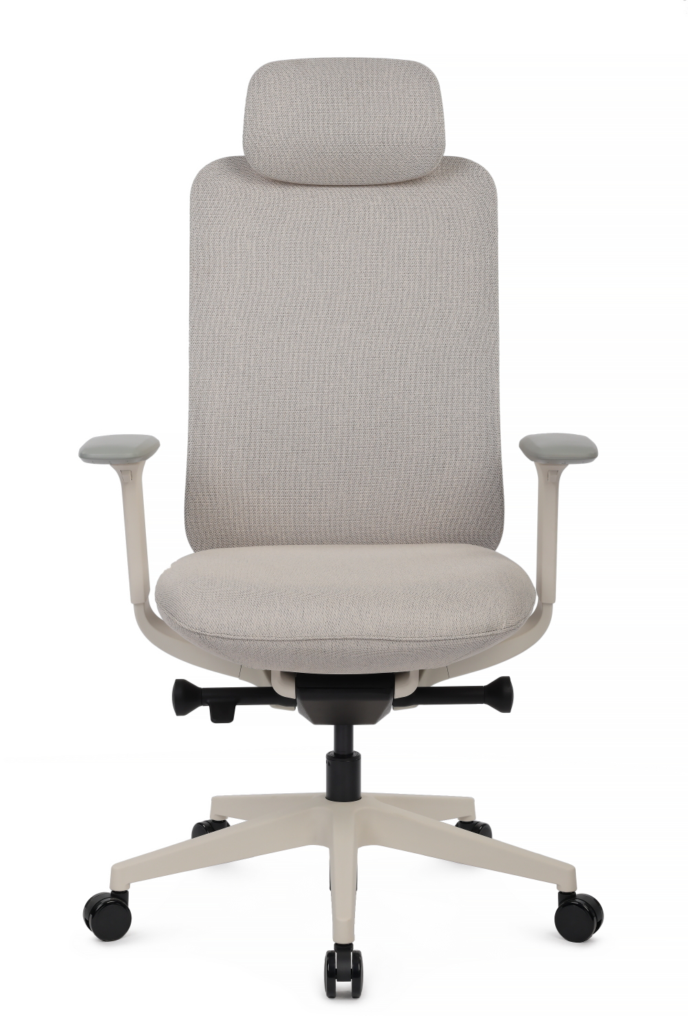 Кресло Riva Антлер EAN-001AW Белый пластик/Светло-бежевый