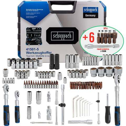 Набор инструментов Scheppach 150+6 предметов Sch-41501-5/Premium/(64485)