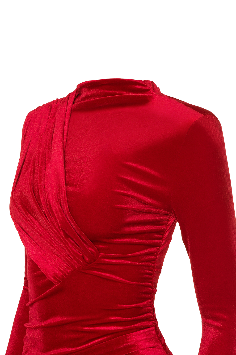 «Velvet case» Платье мини с драпировками из бархата.