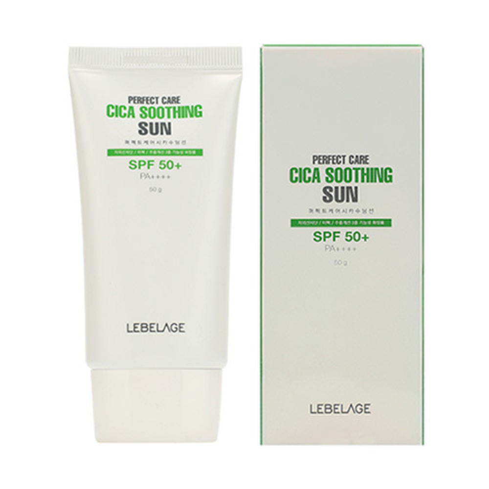 Успокаивающий солнцезащитный крем SPF50+ PA++++ Lebelage Perfect Care Cica Soothing Sun 50г