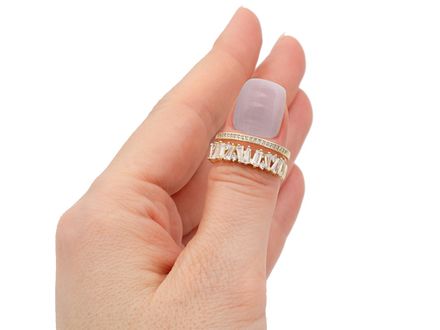 Кольцо двойное "Кристалл"