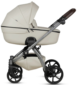 Детская коляска Tutis Uno 5 Plus Leather collection 3 в 1 1402168 Black Sesame