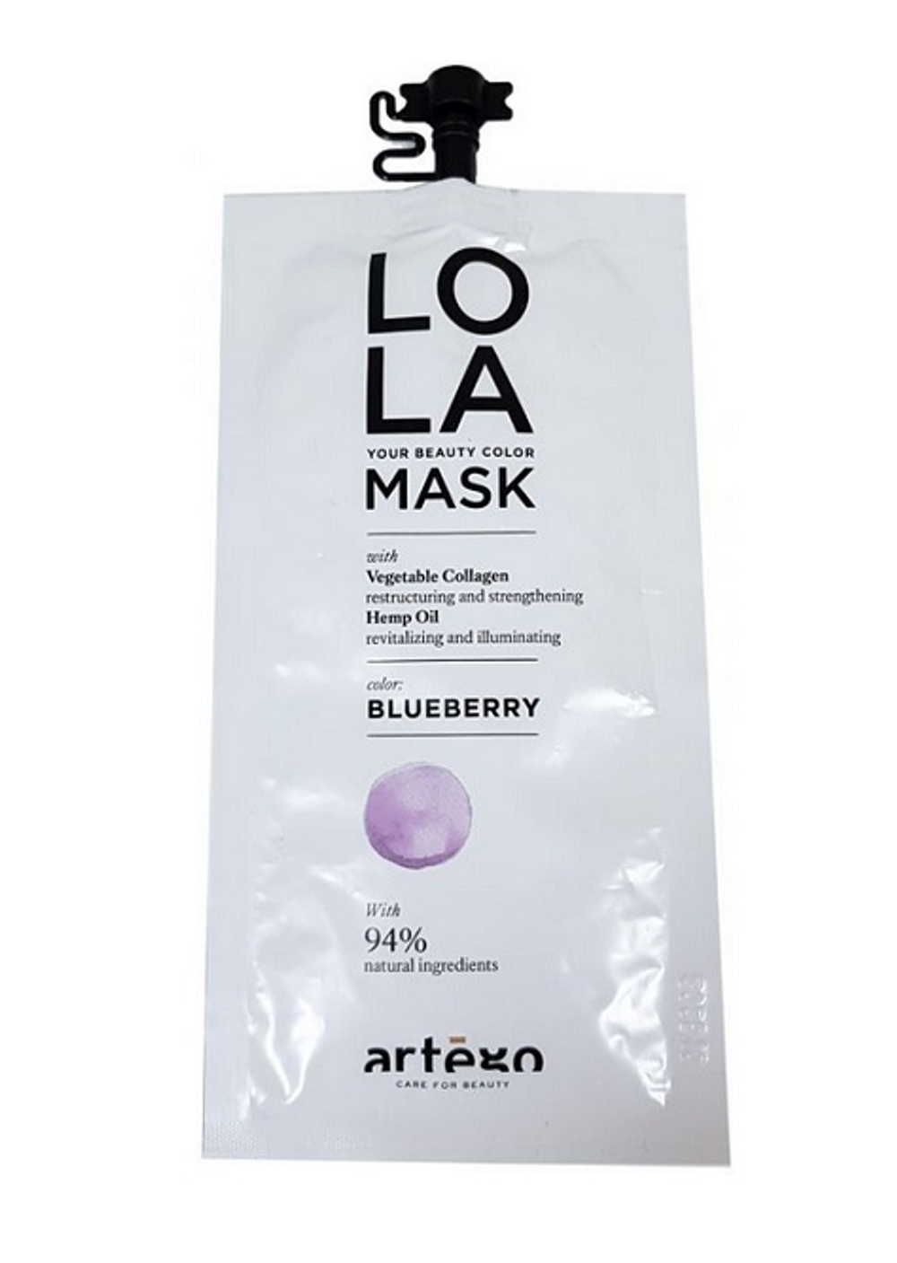Оттеночная маска LO LA оттенок ЧЕРНИКА 20мл/ LO LA mask BLUEBERRY 20ml