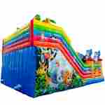 Коммерческий надувной батут «Дружная компания»,  8*6*5 м.