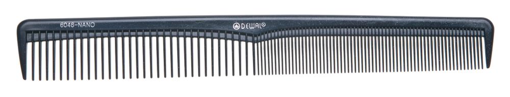 Расческа DEWAL NANO комби антистат 18,5см черная