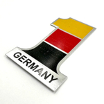 Наклейка Germany 1 объемная полиурентановая (Флаг Германии 8х12см). Желтый, красный, черный цвет