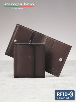 616 R - Портмоне с монетником снаружи и RFID защитой
