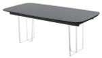 Стол М-City DISAUR Лауритц (Laurits) 200 Черный (Grey), стекло Bubble, Прозрачный каркас