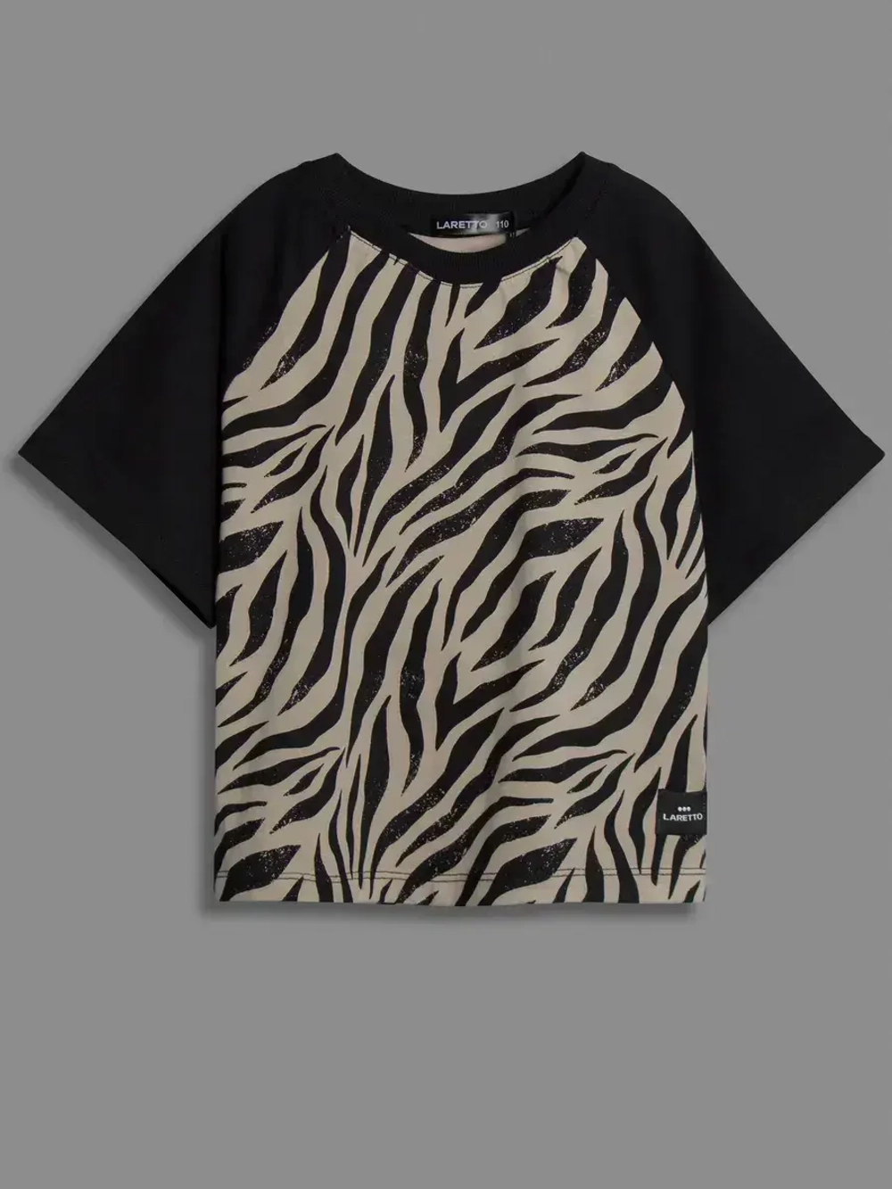 Хлопковая детская футболка с принтом зебры