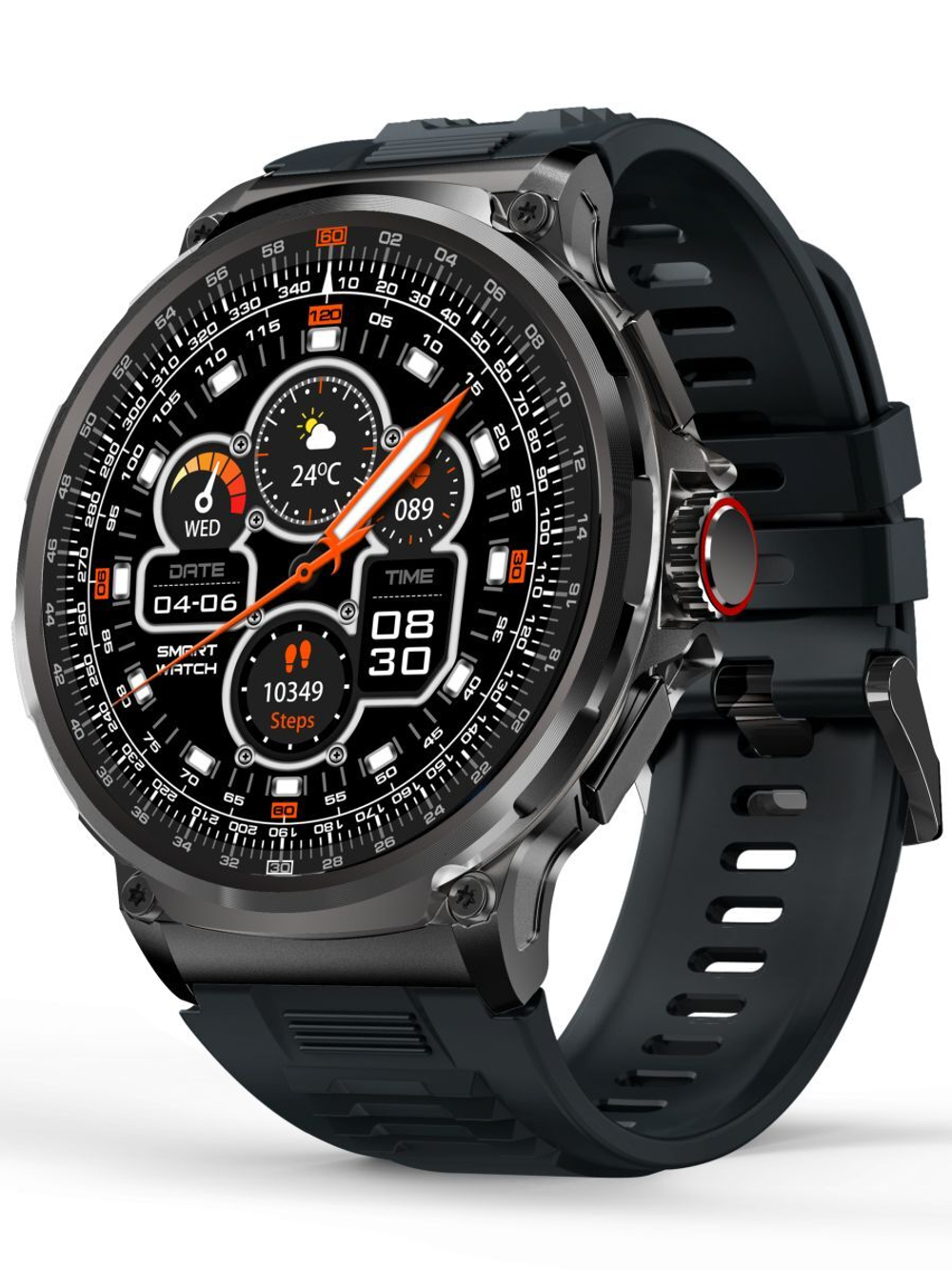 Смарт часы PARASMART Apollo V69 (силиконовый ремешок, черный)