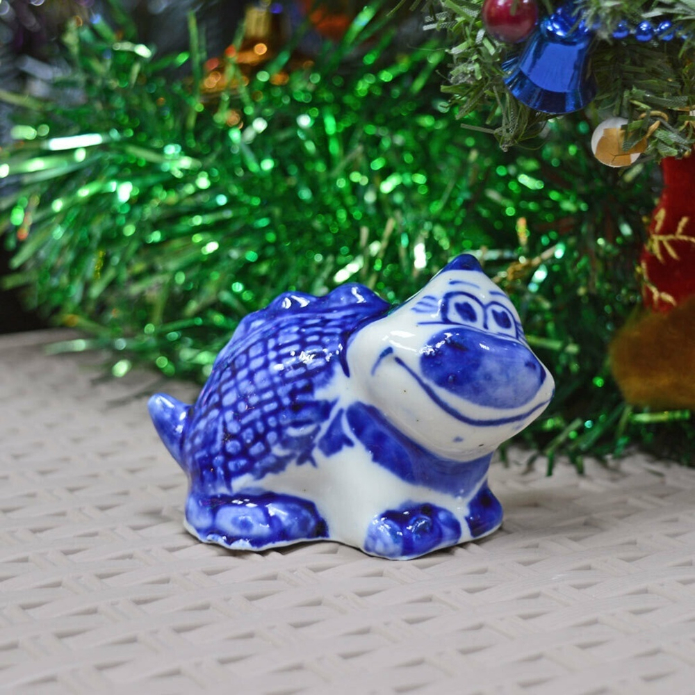 Фигурка "Дракон" в ассортименте (фарфор, гжель)