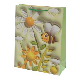 GAEM Пакет подарочный L (бумага 210г/м2, блок микс 12шт), L31 W12 H40 см, 4в.