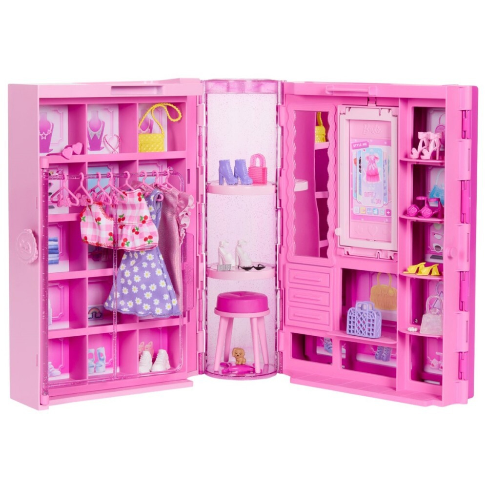 Barbie - Гардероб мечты куклы Барби с одеждой Wardrobe 3.0 + аксессуары HXD59 / артикул   HXD59  / GTIN 194735227402