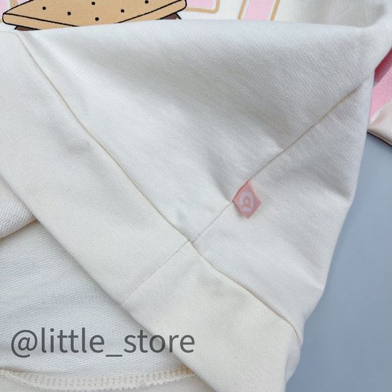 Свитшот "Сладкий зефир" из футера, сливки