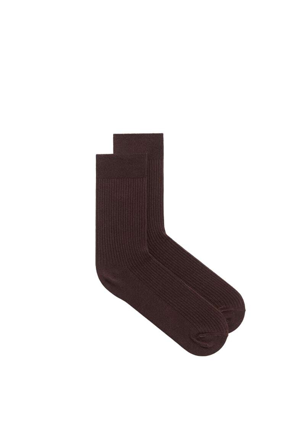 ZARA ХЛОПЧАТОБУМАЖНЫЕ НОСКИ, ШОКОЛАДНЫЙ