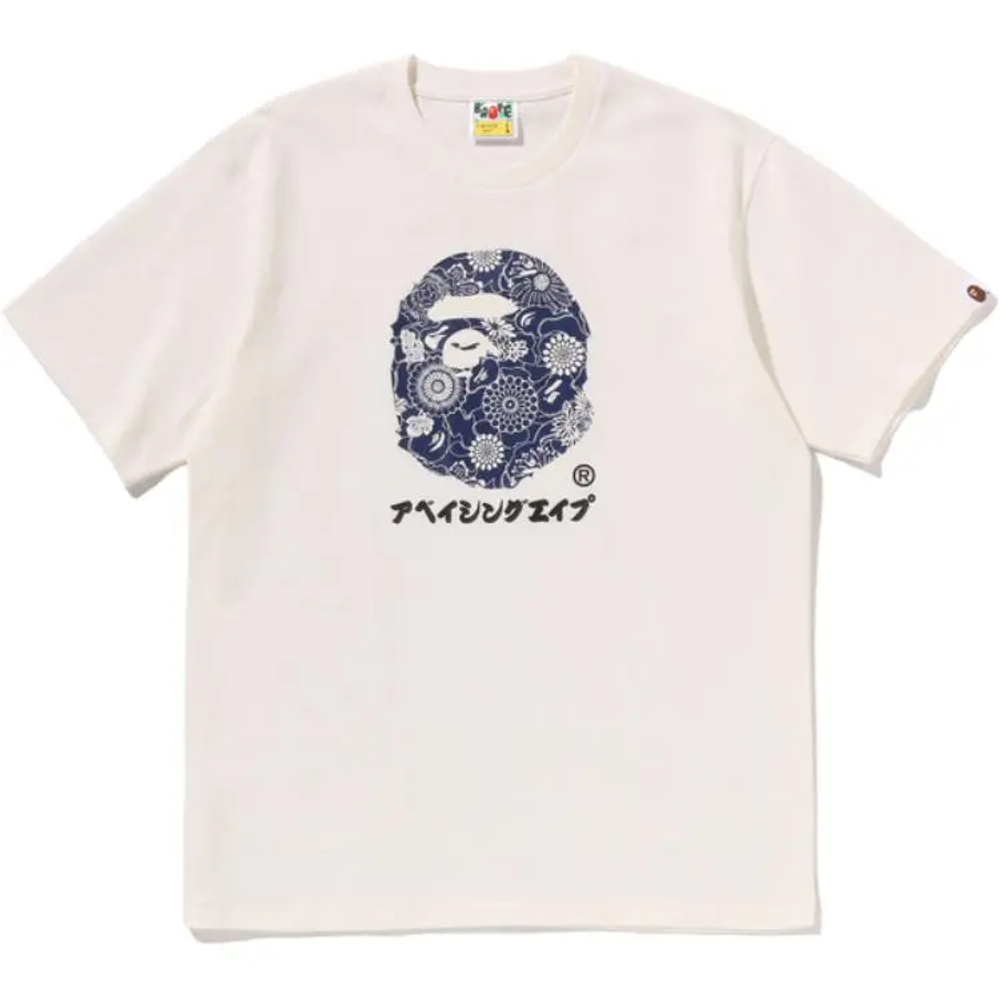 A Bathing Ape Bathing Ape Футболка Cotton Drop Shoulder Sleeve Moderate Straight Fit Summer 0zxtem345101q