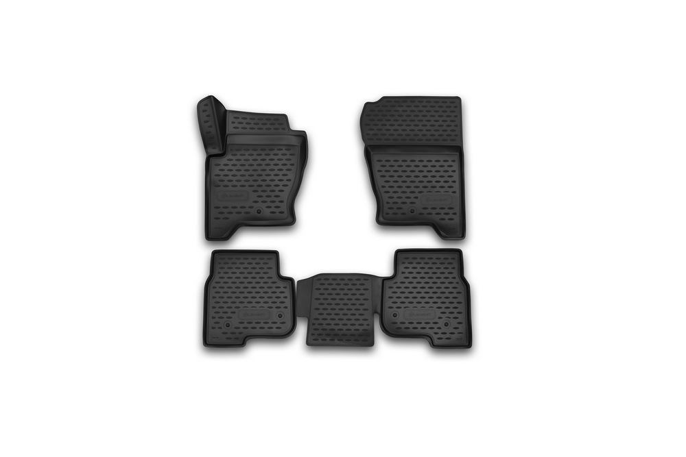Коврики Standard, 3D в салон LAND ROVER Discovery 4, 2014- , 4 шт. (полиуретан, чёрные) Element.NLC.3D.28.09.210
