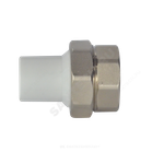 Муфта трубная PP-R комбинированная разъемная белая Дн 32х1/2" Ру25 наруж пайка/ВР VALFEX 10157215
