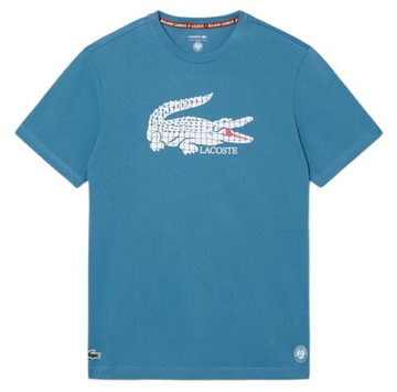 Теннисная футболка Lacoste Roland-Garros Edition - sky blue