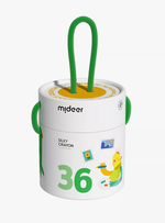 Смываемые восковые фломастеры в ведерке 
36 цветов