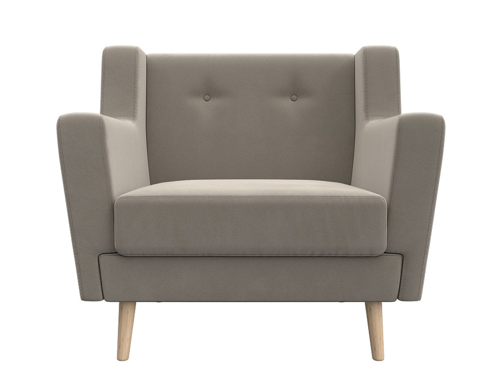 Кресло Брайтон, Бежевый, Микровельвет, 108872