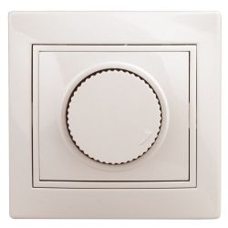 Светорегулятор Intro Plano 1-401-02 (диммер) поворотный, 600Вт 230В, IP20, СУ, Plano, слоновая кость | Intro Plano Слоновая кость