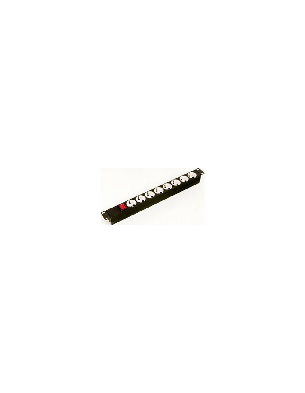 ЦМО Блок силовых розеток 10А без шнура 19" с выключателем, 8 розеток, цвет черный(БР 16-008)