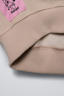 ZARA ХУДИ С ПРИНТОМ KUROMI © SANRIO, БЕЖЕВЫЙ