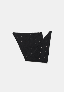 STRADIVARIUS Треугольный шарф с заклепками, черный