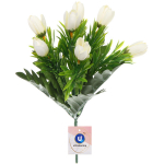 Искусственные цветы «Весеннее вдохновение» Тюльпаны 30см цвет белый