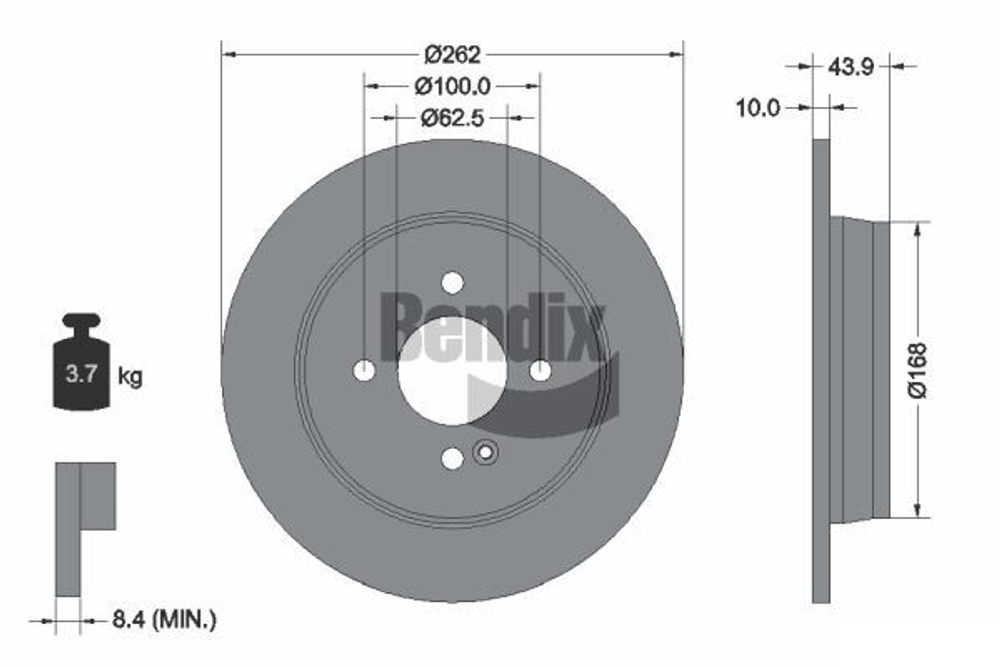 BENDIX Braking - BDS1384-BEN - Brake Disc