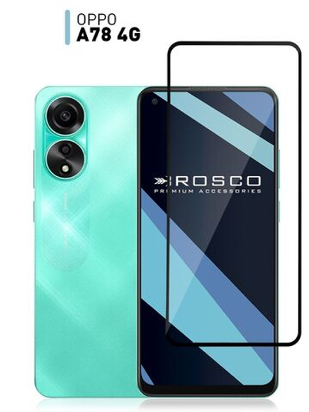 Защитное стекло ROSCO для OPPO A78 4G (арт. OPPO-A78-FSP-GLASS-BLACK)