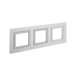 Рамка из алюминия, "Avanti", серая, 3 поста (6 мод.)