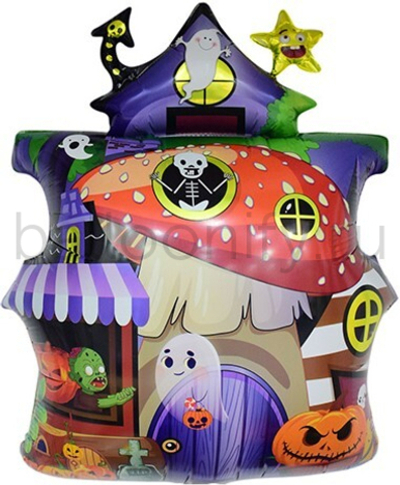 Шар (28''/71 см) Фигура, Дом с привидениями, 1 шт.